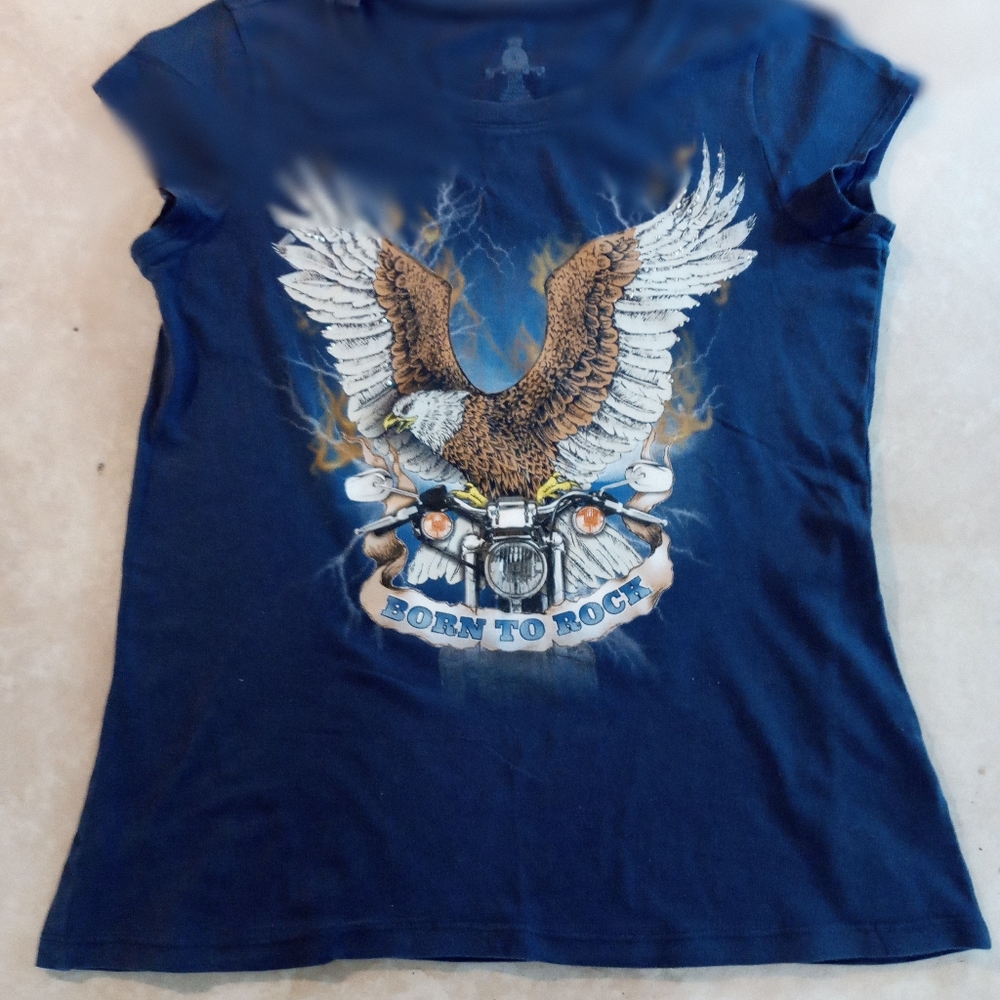Women's short sleeve t-shirt size Medium BORN TO ROCK